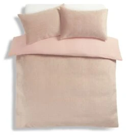 Habitat Pinsonic Velvet Plain Pink Bedding Set - Double -Home Products Store 9570311 R Z002A