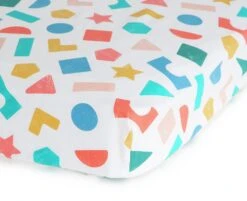 Habitat Kids Colourful Shapes 2 Pack Fitted Sheets - Cot 12 Habitat Kids Colourful Shapes 2 Pack Fitted Sheets - Cot -Home Products Store 9571310 R Z002A