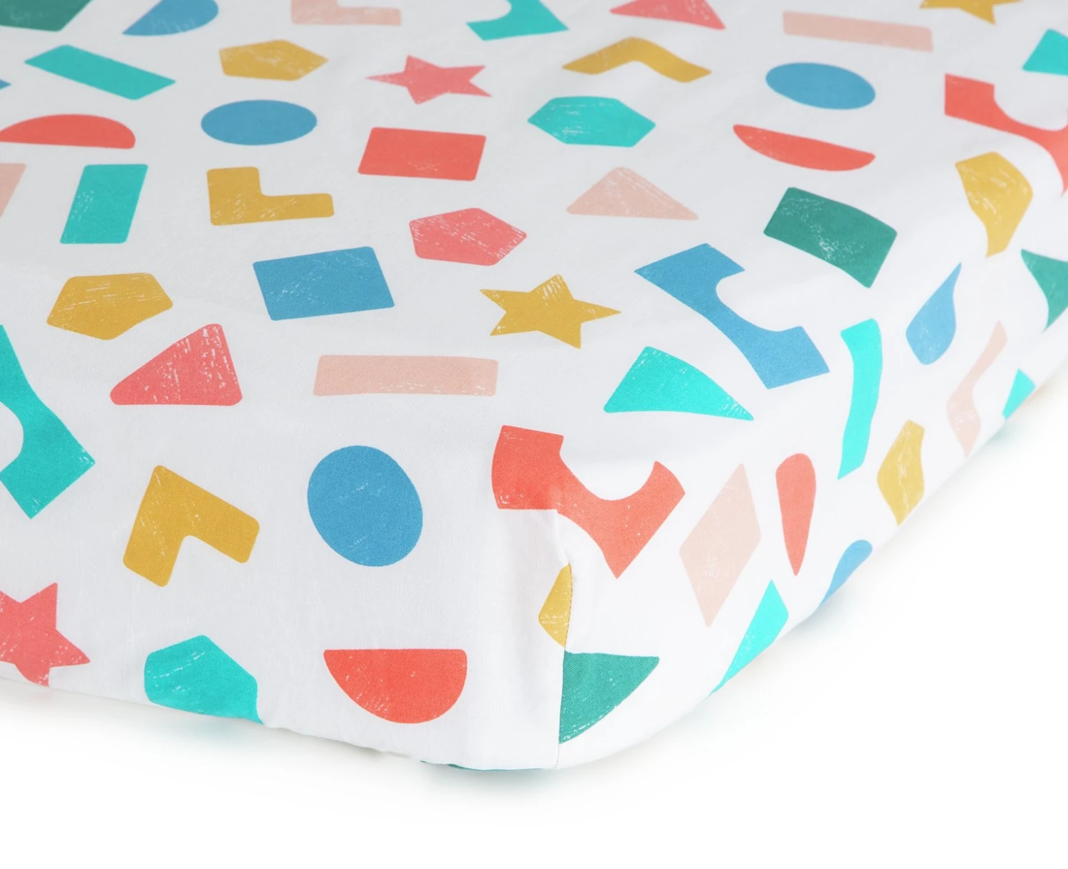 Habitat Kids Colourful Shapes 2 Pack Fitted Sheets - Cot 5 Habitat Kids Colourful Shapes 2 Pack Fitted Sheets - Cot - Image 5