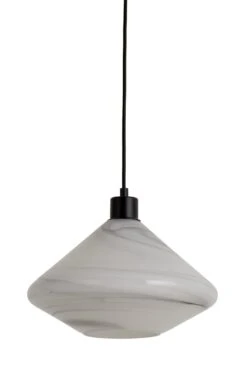 Habitat Lati Marble Glass Pendant - Black & White -Home Products Store 9573569 R Z002C