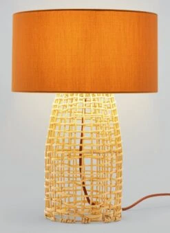 Habitat Luiss Rattan Table Lamp - Orange -Home Products Store 9575639 R Z002C