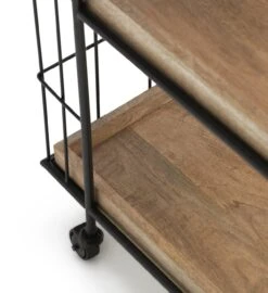 Habitat Kai Wood Drinks Trolley - Black & Mango -Home Products Store 9579271 R Z004A