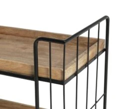 Habitat Kai Wood Drinks Trolley - Black & Mango -Home Products Store 9579271 R Z005A