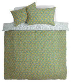 Habitat Sunburst Geo Green & Mustard Bedding Set - Single -Home Products Store 9588042 R Z002A