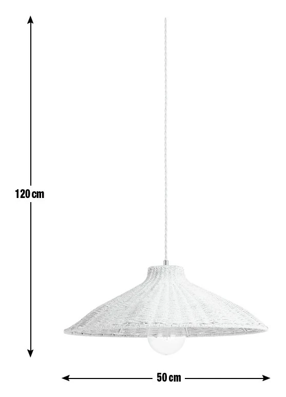 Habitat Apus Rattan Pendant - Whitewash 3 Habitat Apus Rattan Pendant - Whitewash - Image 3