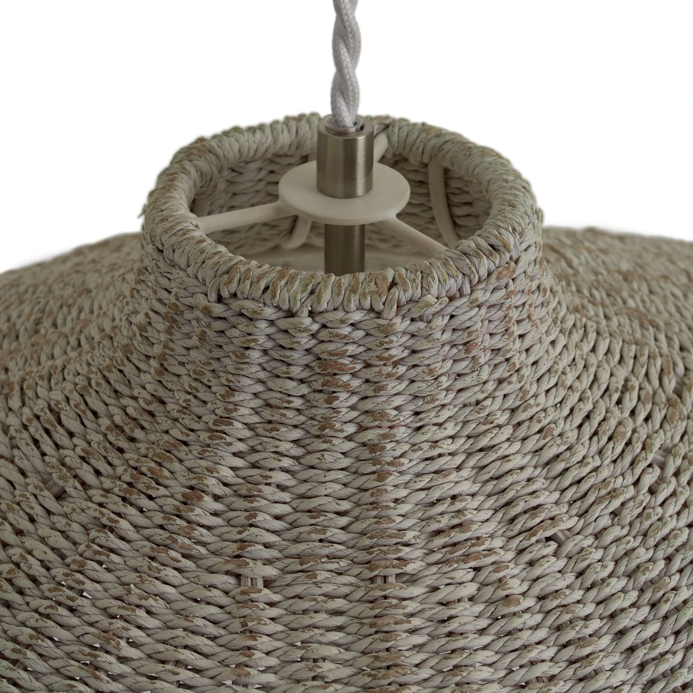 Habitat Apus Rattan Pendant - Whitewash 4 Habitat Apus Rattan Pendant - Whitewash - Image 4