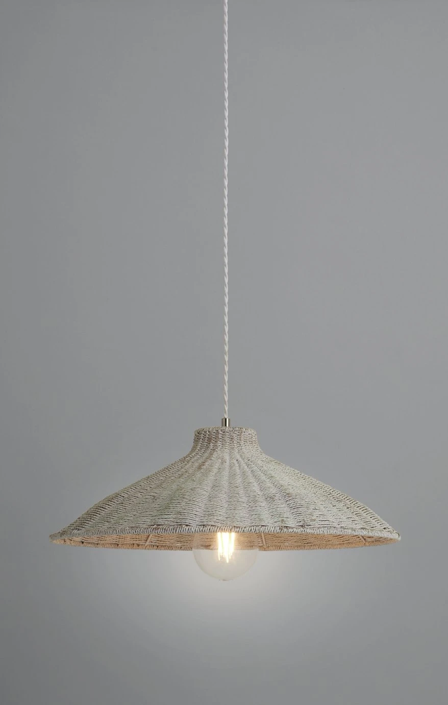 Habitat Apus Rattan Pendant - Whitewash 6 Habitat Apus Rattan Pendant - Whitewash - Image 6