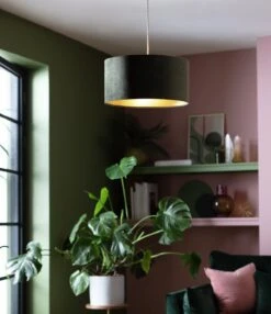 Habitat Gaia Velvet & Foil 40cm Drum Shade - Chive 14 Habitat Gaia Velvet & Foil 40cm Drum Shade - Chive -Home Products Store 9602564 R Z002C