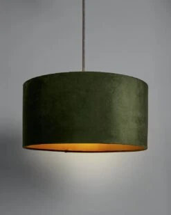 Habitat Gaia Velvet & Foil 40cm Drum Shade - Chive 16 Habitat Gaia Velvet & Foil 40cm Drum Shade - Chive -Home Products Store 9602564 R Z004C