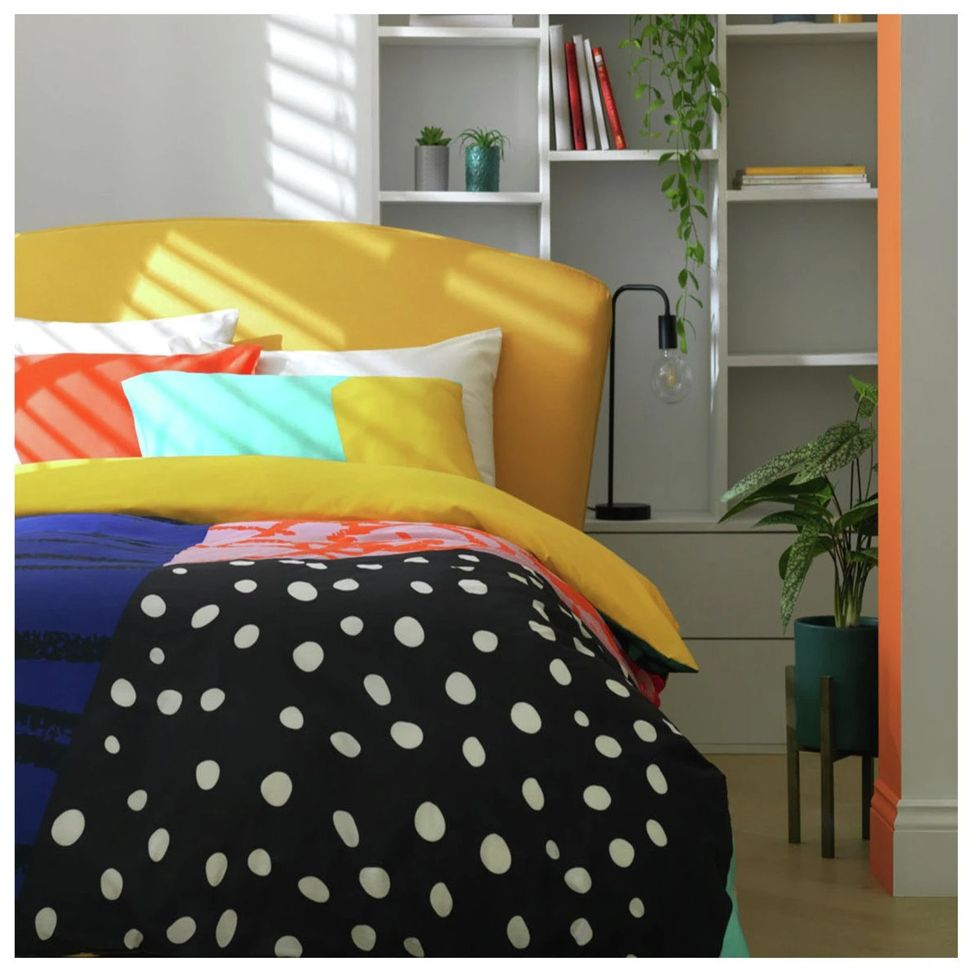 Habitat Panel Print Multicolour Bedding Set - Single 1 Habitat Panel Print Multicolour Bedding Set - Single