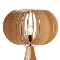 Habitat Achille Ash Wooden Tripod Floor Lamp - Oak -Home Products Store 9615489 R Z006A