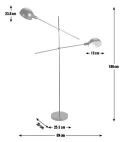 Habitat Jalonee Double Arm Floor Lamp - Black & Brass -Home Products Store 9616127 R E001