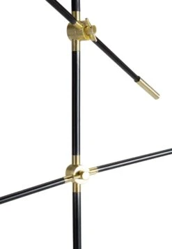 Habitat Jalonee Double Arm Floor Lamp - Black & Brass -Home Products Store 9616127 R Z003A