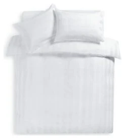Habitat Cotton 400TC Sateen Stripe White Bedding Set -Double -Home Products Store 9648030 R Z002A