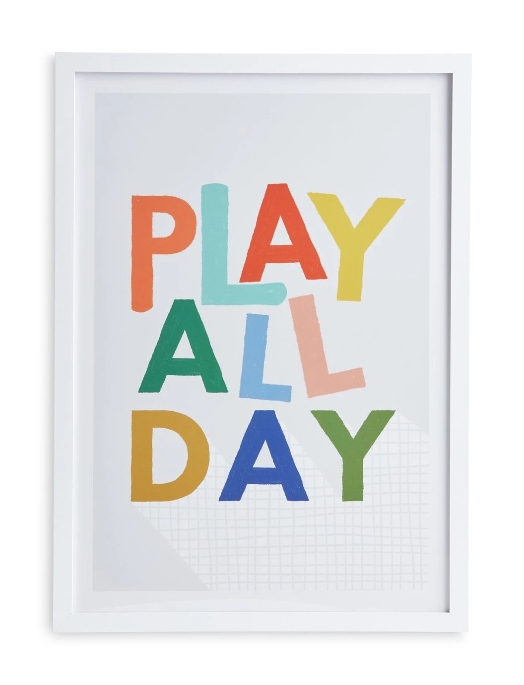 Habitat Kids Play Slogan Framed Wall Art - 31x43cm 1 Habitat Kids Play Slogan Framed Wall Art - 31x43cm